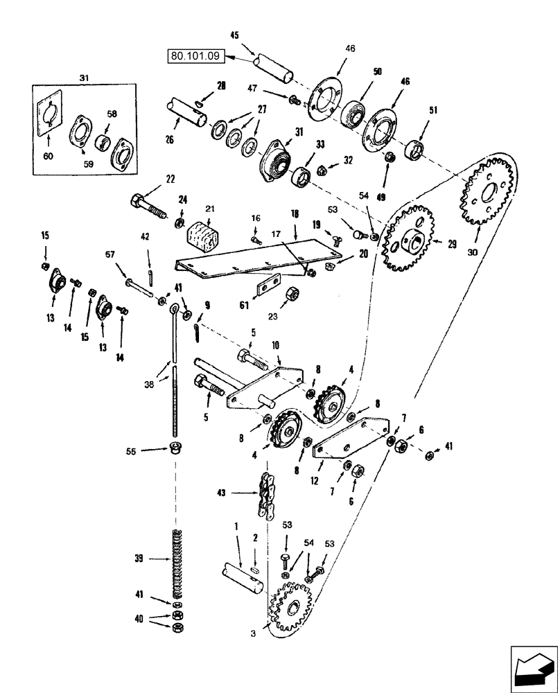 Схема 87347842, CASE IH 2588, розділ 80.101.02 · GRAIN ELEVATOR DRIVE