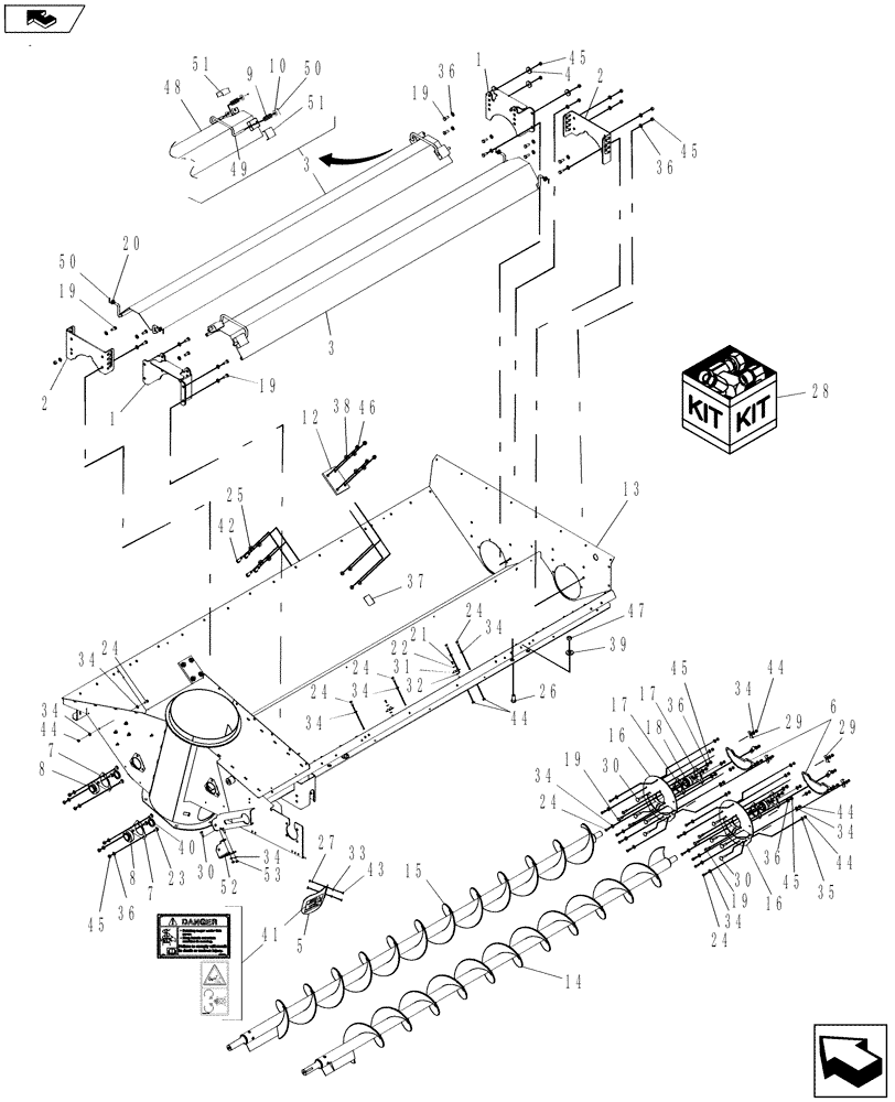 Схема 84320112, CASE IH 7120, розділ 80.150.11 · GRAIN TANK - BOTTOM AND AUGERS