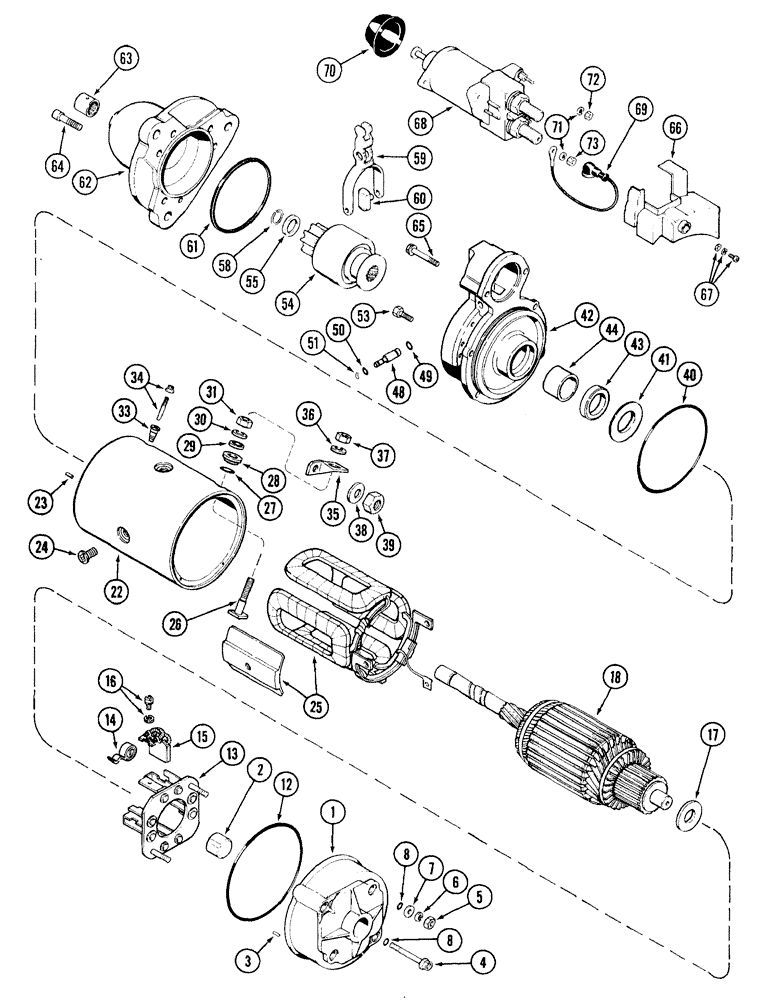 Схема AR187728, CASE IH 7210, розділ 4-030 · STARTER ASSEMBLY