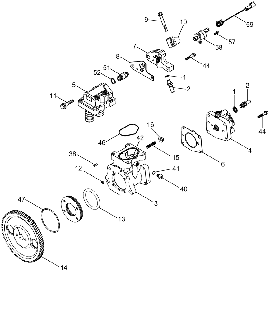 Схема 87351478R, CASE IH 2588, розділ 10.246.03 · FUEL INJECTION - PUMP AND DRIVE