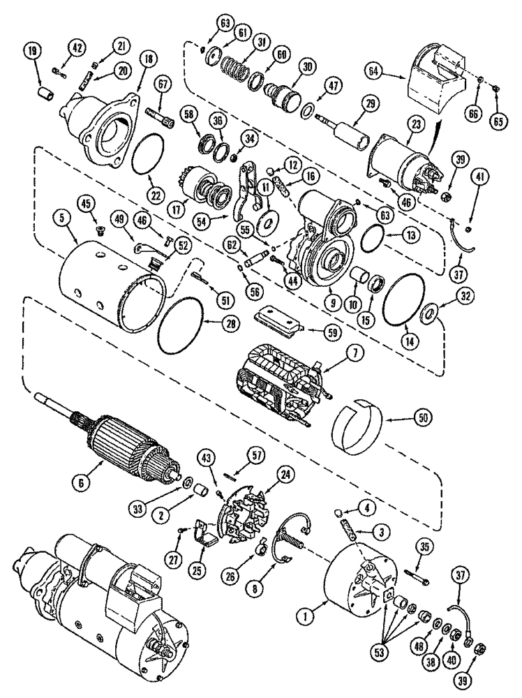 Схема A40892, CASE IH STX375, розділ 04-08 · STARTER ASSY