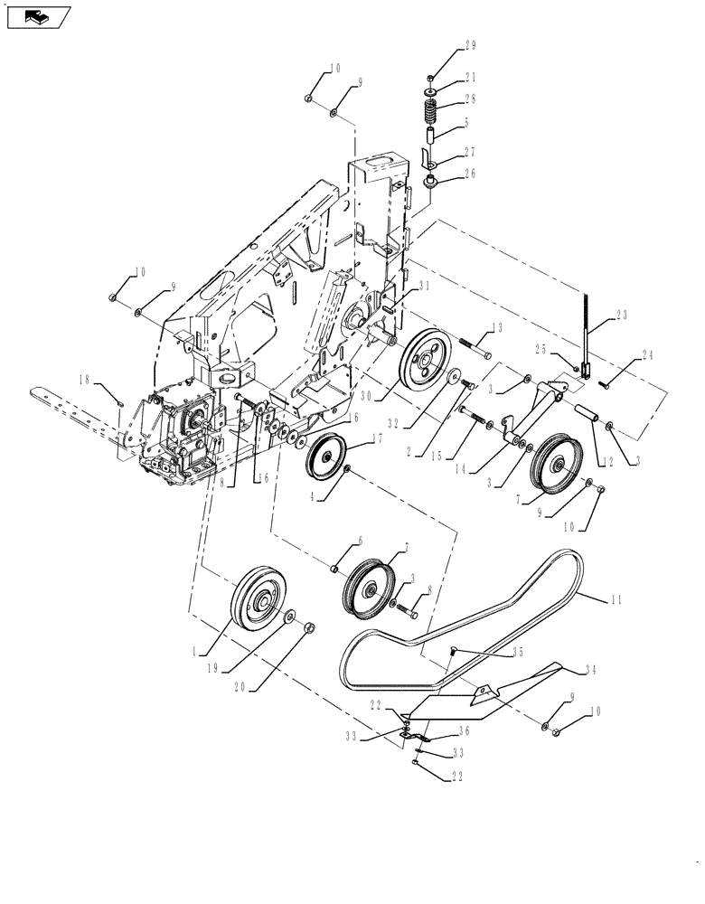 Схема 87041732, CASE IH 3020-20, розділ 58.100.03 · BELT DRIVE, WOBBLE BOX, LH, SINGLE AND DOUBLE DRIVE