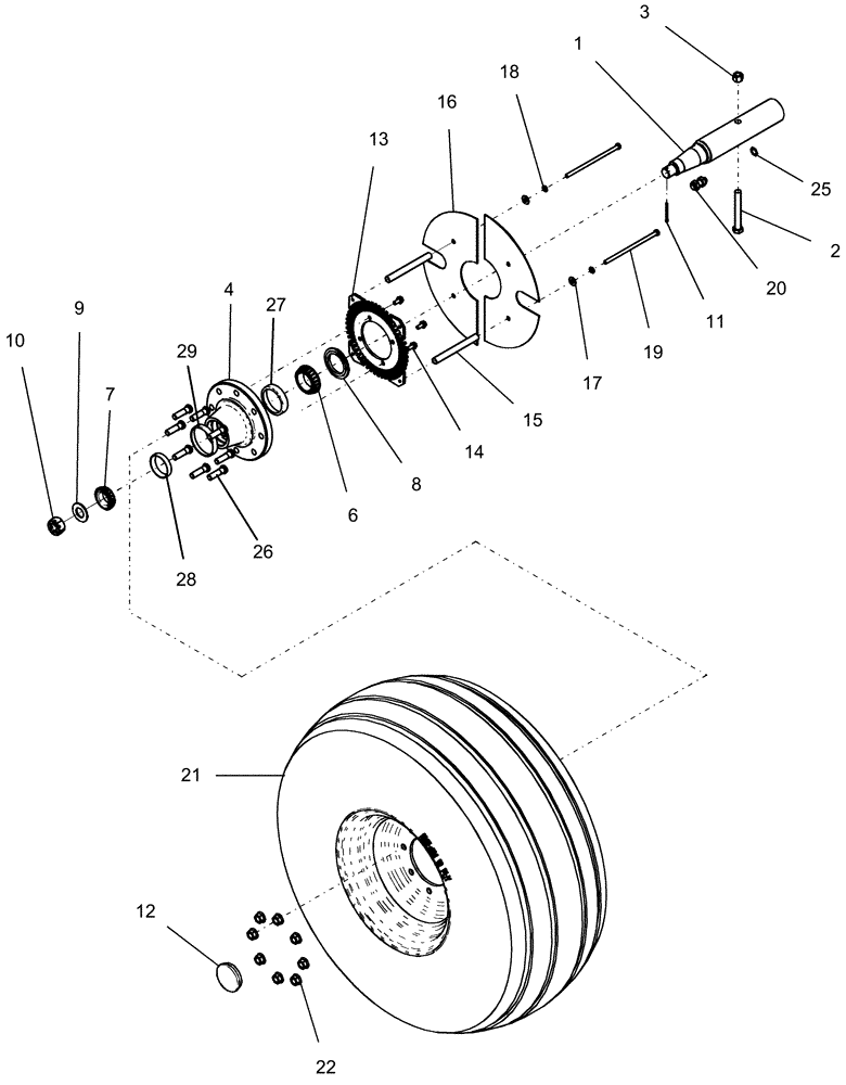 Схема 169329C91, CASE IH 1240, розділ 44.520.01 · CARRYING WHEELS - MAIN FRAME, 12 ROW, 16 ROW, 12/23 ROW, 16/31 ROW & 24 ROW