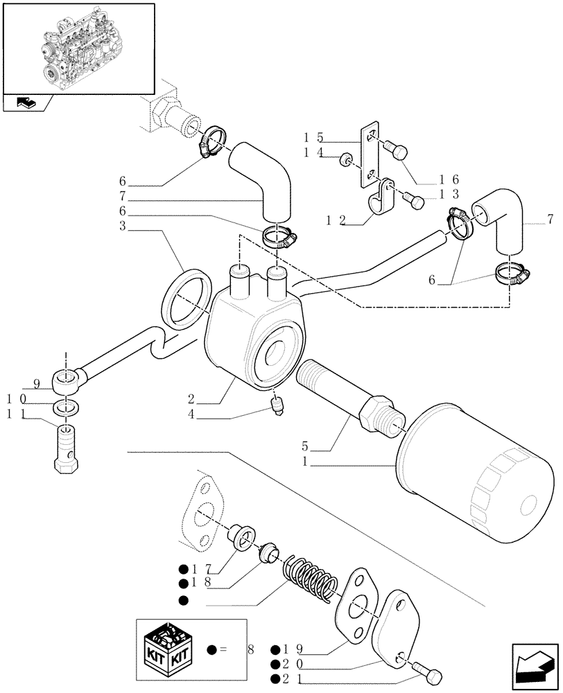 Схема 84287923, CASE IH 6195 CVT, розділ 0.30.0 · PUMP, ENGINE OIL & RELATED PARTS