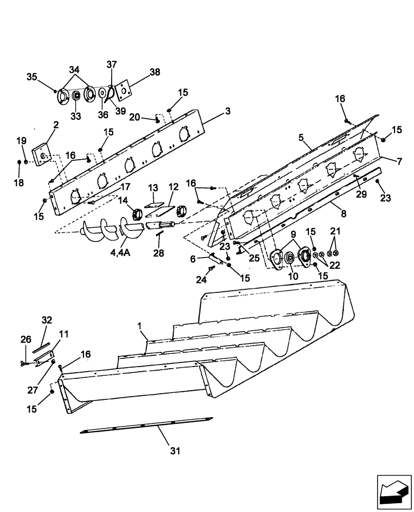 Схема 193414C2, CASE IH 2588, розділ 66.360.16 · AUGER BED