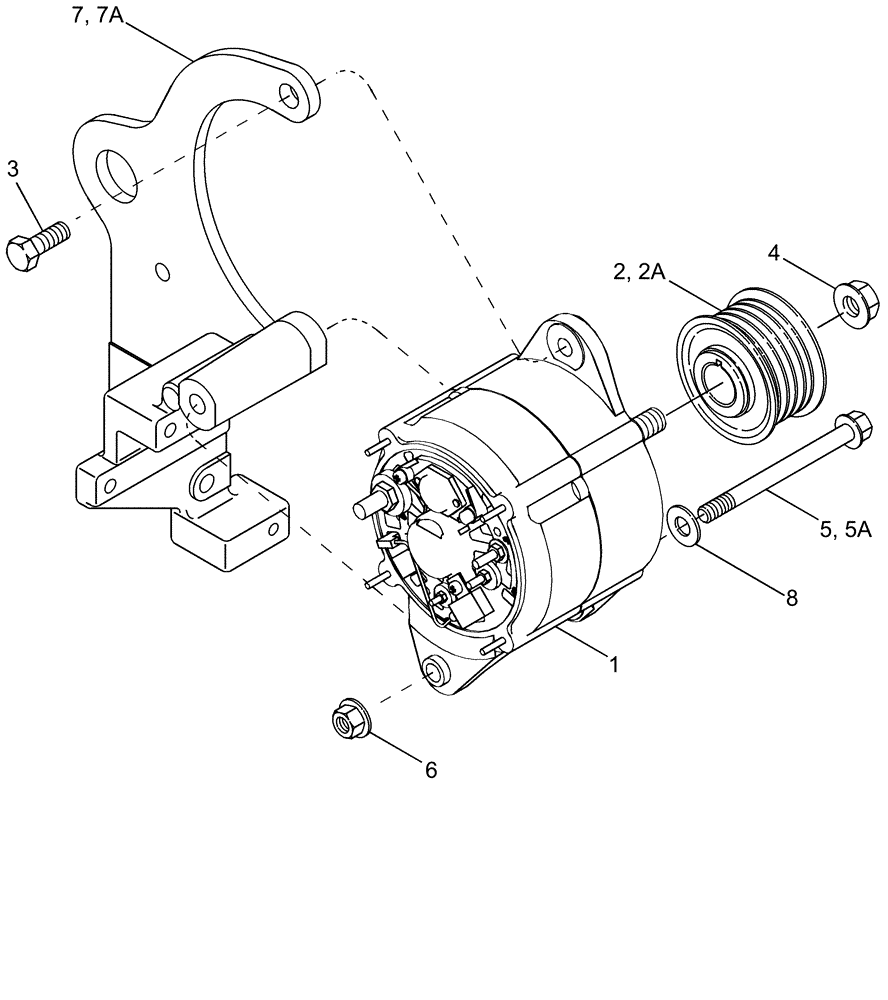Схема 84169068, CASE IH MAGNUM 335, розділ 04-23 · ALTERNATOR - MOUNTING