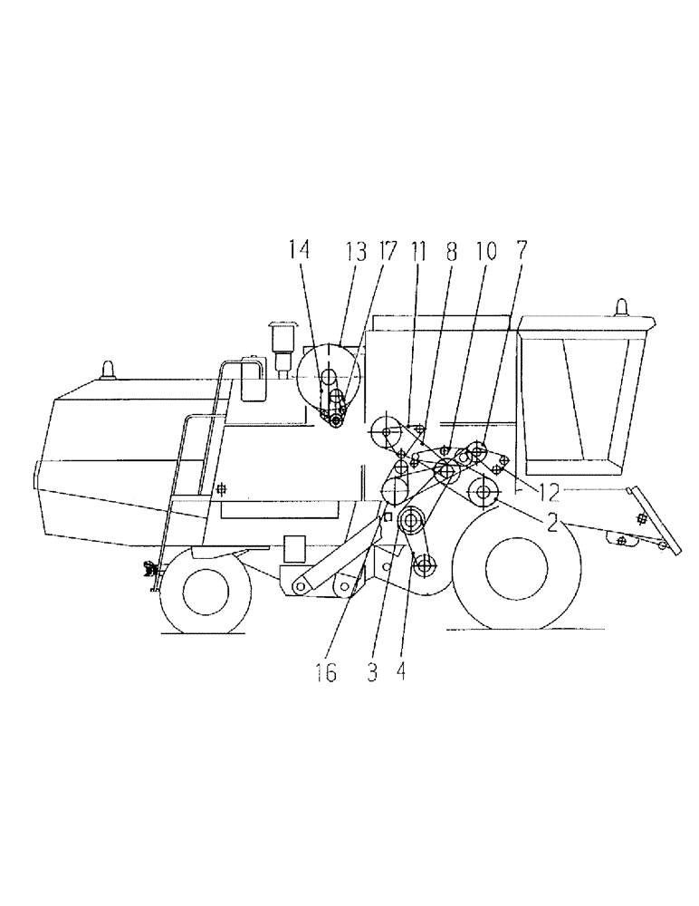 Схема 4240023354, CASE IH 525, розділ 04-11 · DRIVE ELEMENTS, RIGHT SIDE