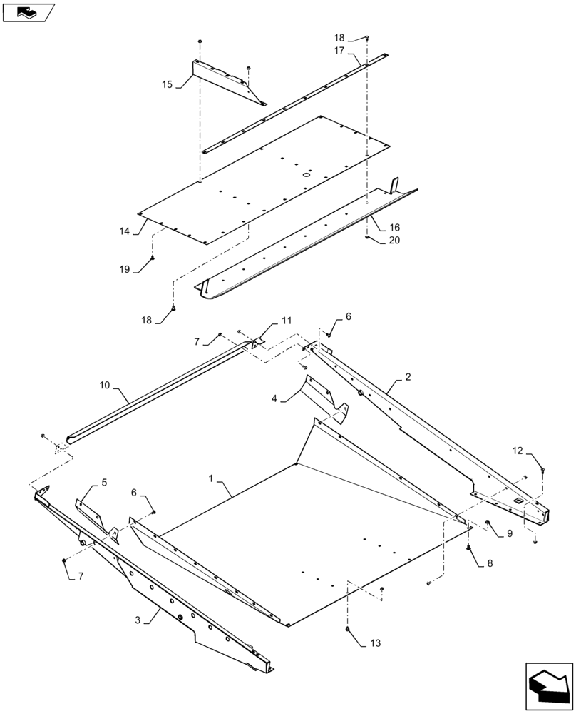 Схема 87376644, CASE IH 6140, розділ 74.118.AK · SUPPORT, SIEVE, LOWER; (VAR) 425200005, 425200696