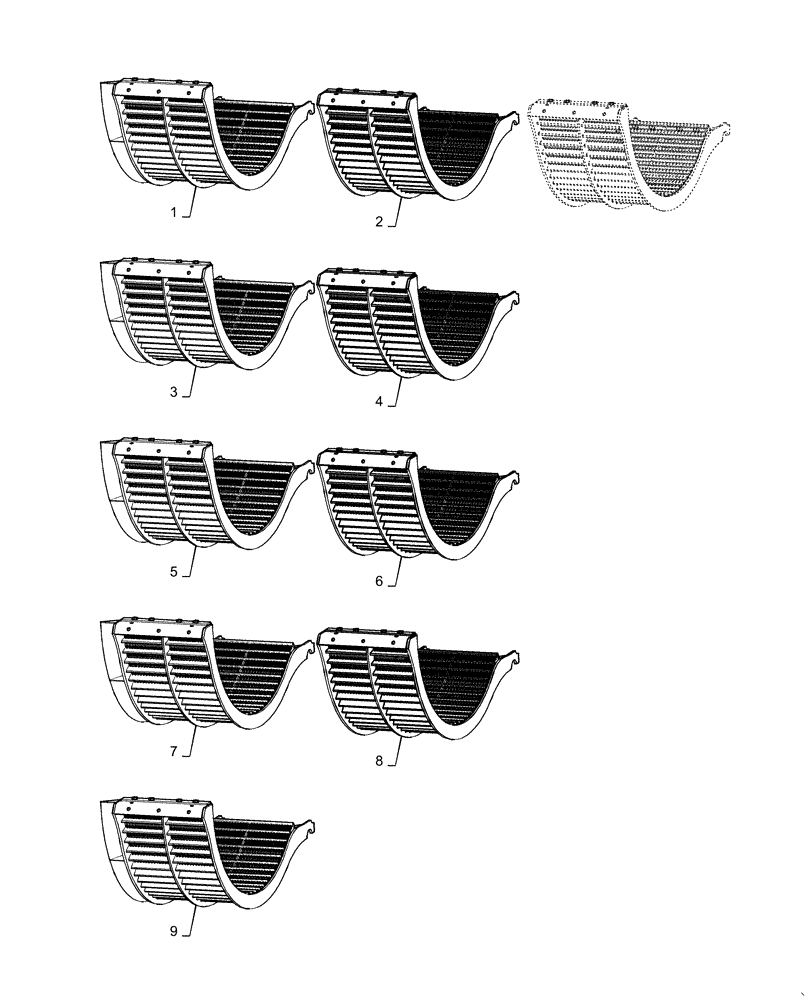 Схема 418646A1, CASE IH 6140, розділ 66.105.AO · CONCAVE; (VAR) 722753006, 722754006