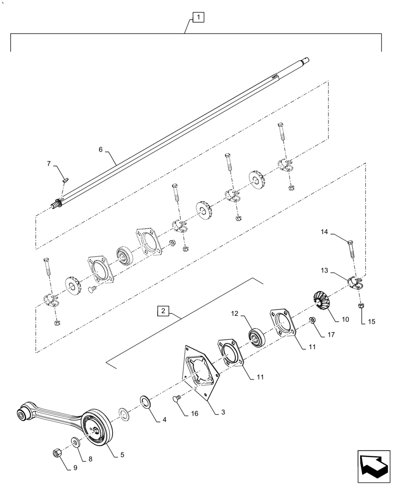Схема 231-41112, CASE IH AF4077, розділ 74.101.BB · DRIVE SHAFT, CLEANING SYSTEM