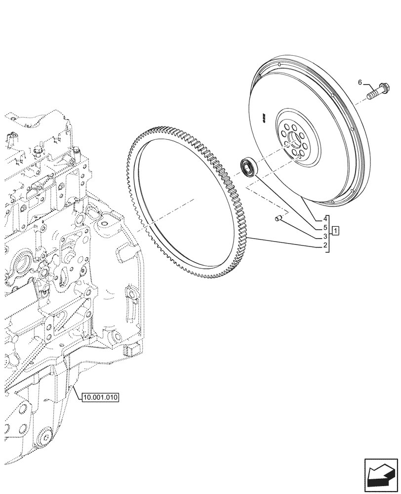 Схема 87302841, CASE IH LUXXUM 120, розділ 10.103.010 · VAR - 758676 - ENGINE FLYWHEEL; (VAR) 337137370, 337137371, 337137372, 391263370, 391263371, 391263372, 392811370, 392811371, 392811372