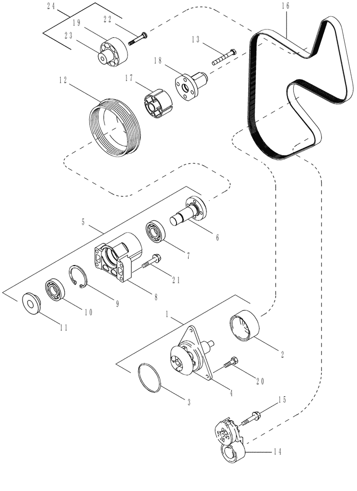 Схема 87441267, CASE IH MAGNUM 335, розділ 02-11B · WATER PUMP SYSTEM - 275, 305, 335, MX275, MX305