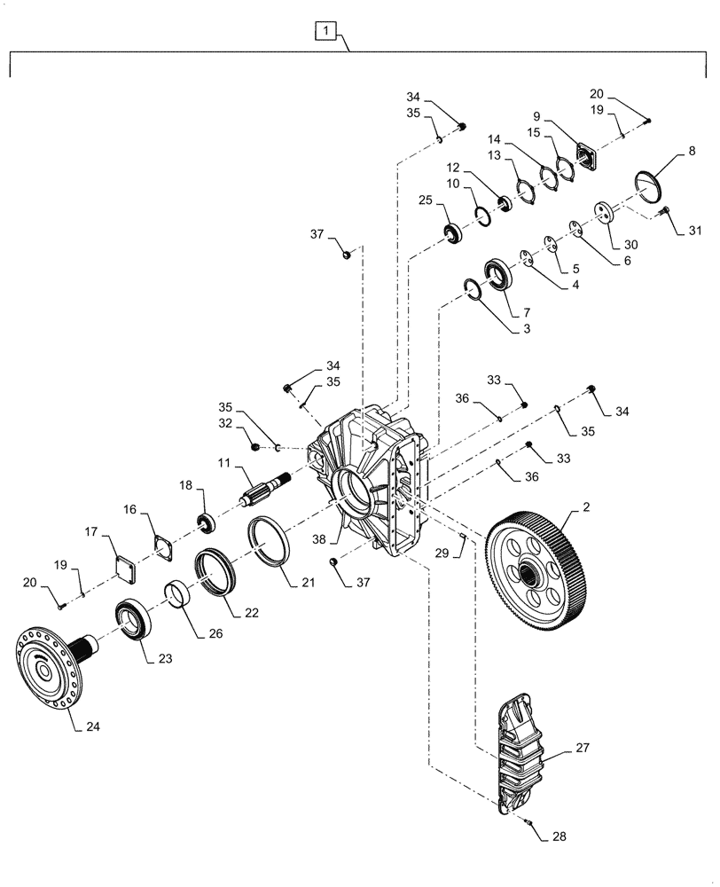 Схема 9832269, CASE IH 8240, розділ 25.310.012 · VAR - 425215, 425399, 425528, 425529 - FINAL DRIVE, GEARBOX, TRACK ASSY, 13/110; (VAR) 425215156, 425528046, 425529046, 425609026, 425636026, 425637026, 425638026