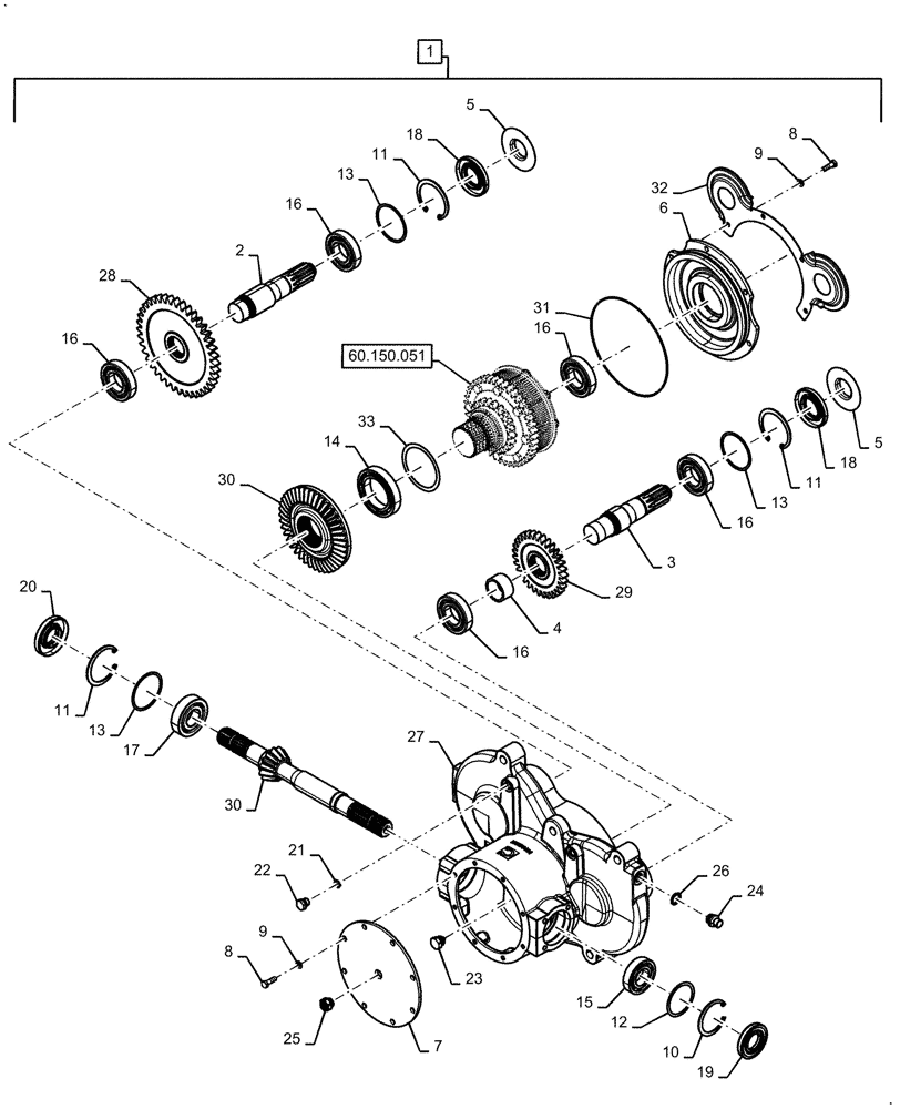 Схема 210048, CASE IH 8240, розділ 60.150.050 · VAR - 425070, 425225, 425547, 425549, 722744 - GEARBOX, HEADER, FEEDER; (VAR) 425070086, 425225106, 425547026, 425549026, 722744106