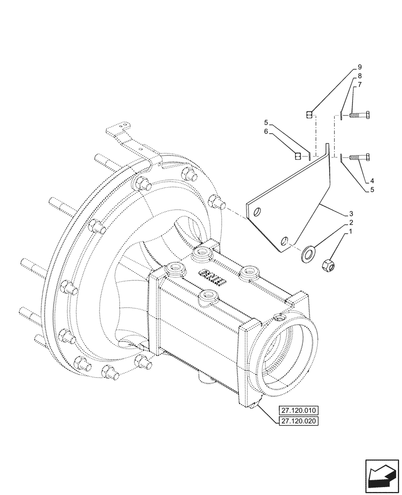 Схема 81815739, CASE IH PUMA 200 CVX, розділ 37.120.320 · VAR - 758085 - REAR, 3 POINT HITCH, STABILIZER, CHAIN, PLATE; (VAR) 332657903, 332657904, 332659903, 332659904