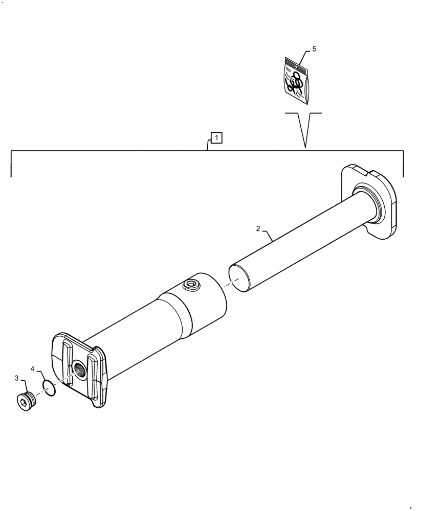 Схема 84577087, CASE IH QUADTRAC 600, розділ 48.134.010 · UNDERCARRIAGE TENSIONER CYLINDER - (S/N Range) before ZJF318000