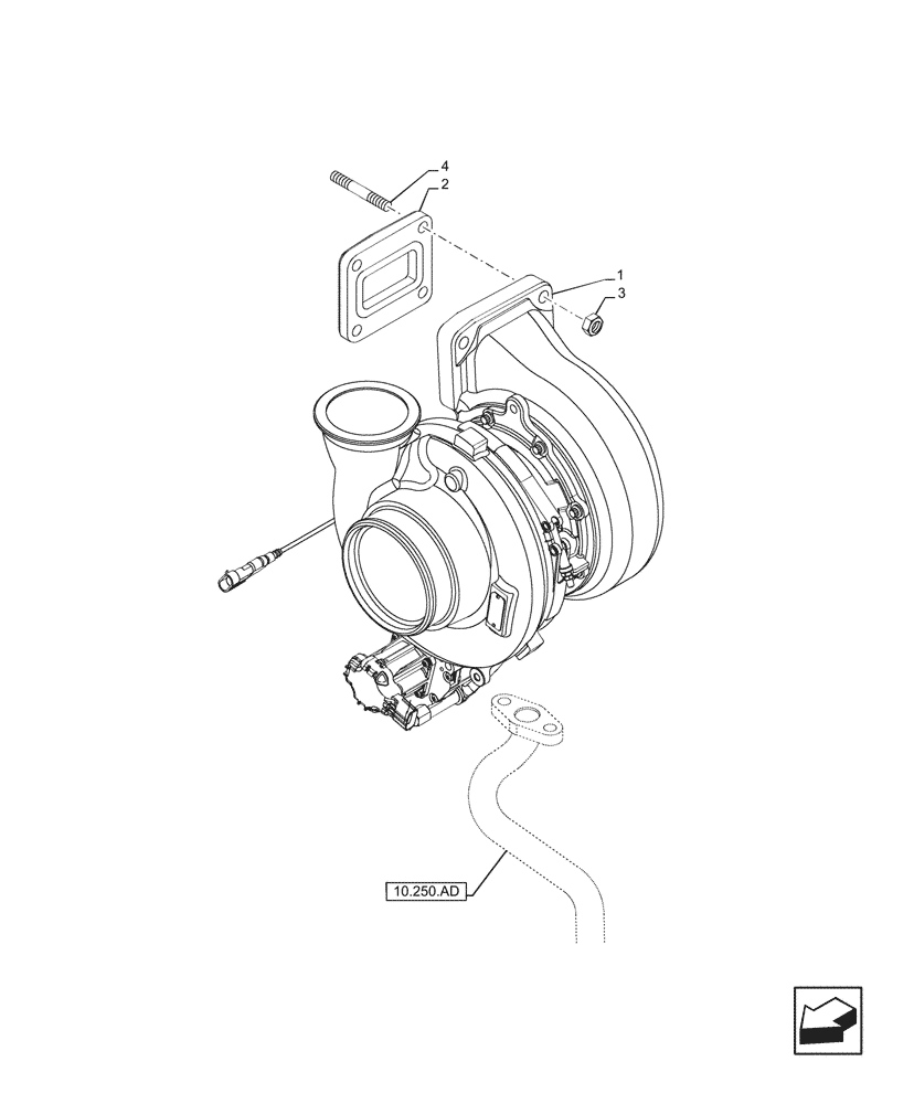 Схема 98451118, CASE IH F2CFE613G B065, розділ 10.250.010 · TURBOCHARGER