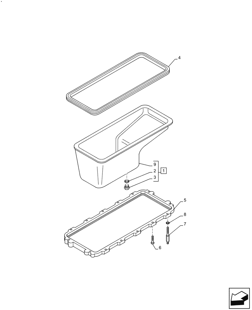 Схема 5801551116, CASE IH F3GGE613A V012, розділ 10.102.020 · ENGINE OIL PAN