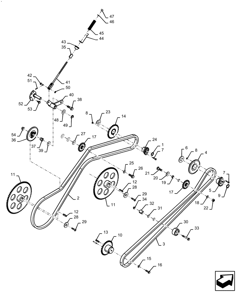 Схема 334970, CASE IH 8250, розділ 80.175.032 · DUAL CHAIN DRIVE; (VAR) 425365026, 425366046