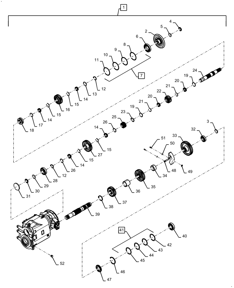 Схема 87281035, CASE IH 8250, розділ 66.331.032 · GEARBOX, ROTOR, GEAR SHAFT