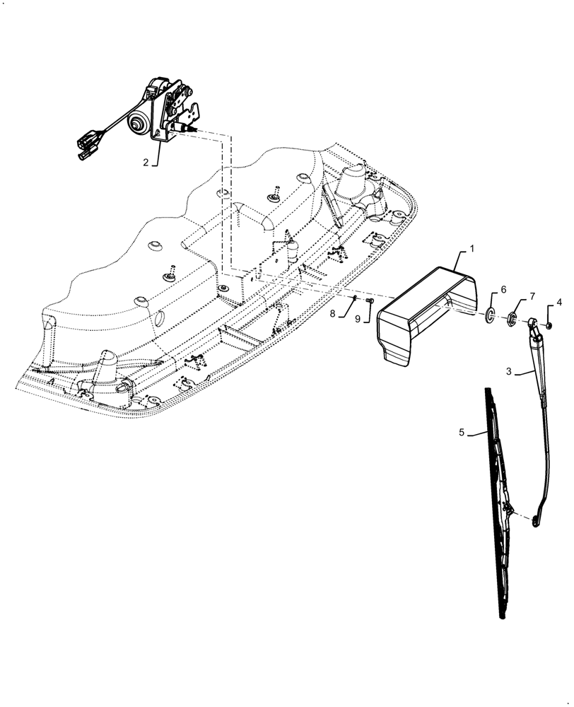 Схема 84485913, CASE IH MAGNUM 400, розділ 55.518.010 · WIPER, FRONT; (VAR) 7MC03DE, 7MC03DN, 7MC03LE, 7MC03LN, 7MC03SE, 7MC03SN, 7MC03TE, 7MC03TN