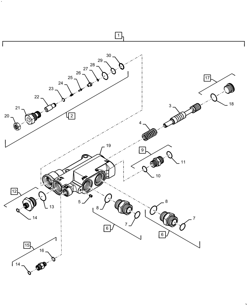 Схема 86637932, CASE IH MAGNUM 340, розділ 35.230.010 · STEERING PRIORITY VALVE