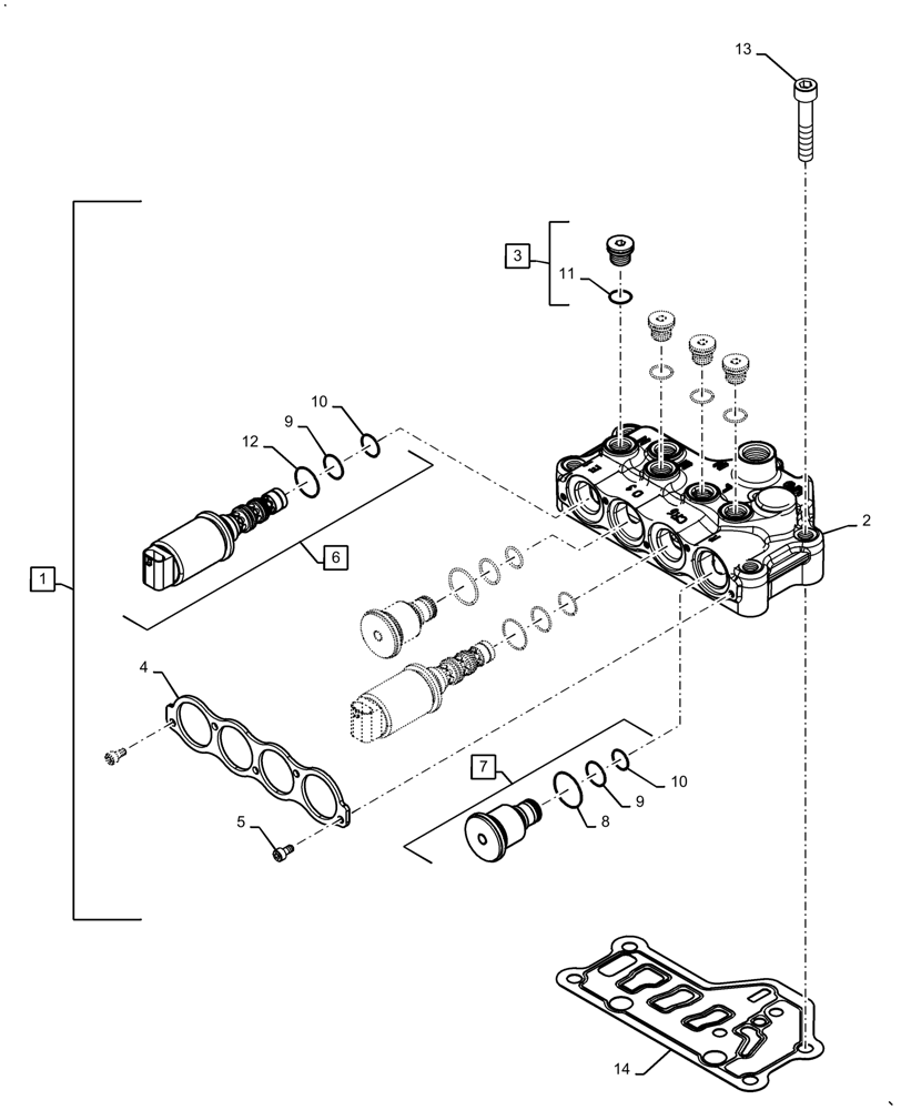 Схема 89672929, CASE IH MAGNUM 340, розділ 21.505.050 · FORWARD/REVERSE VALVE