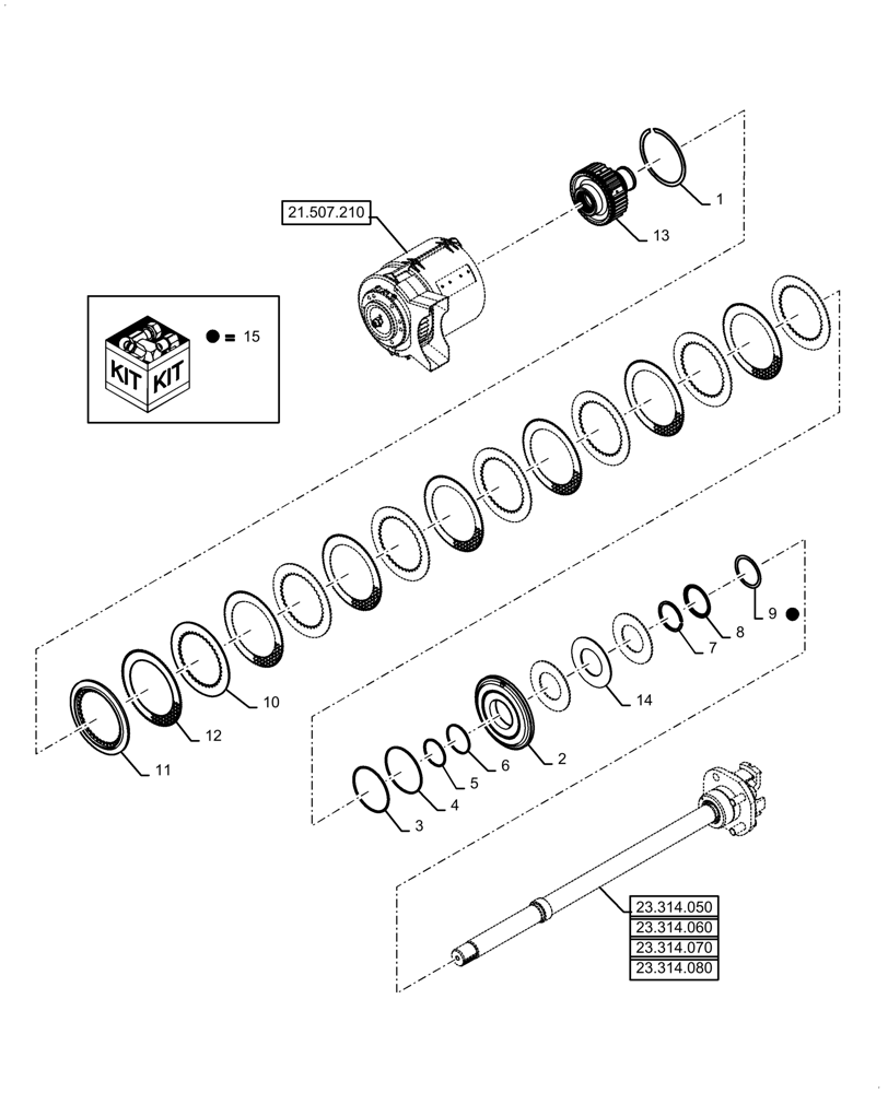Схема 238-7151, CASE IH MAGNUM 400, розділ 18.100.010 · CLUTCH ASSY, MFD - 7 PLATE - CL5; (VAR) 6CC04FF10, 6CC04GG10, 6CC04JJ10, 6CC04KK10, 6CC04LL10, 6CC04NE10, 6CC04NET1, 6CC04NF10, 6CC04NG10, 6CC04NJ10, 6CC04NK10, 6CC04NKT1, 6CC04NL10, 7CC04NM10, 7CC04NMT1, 7CC04NN10
