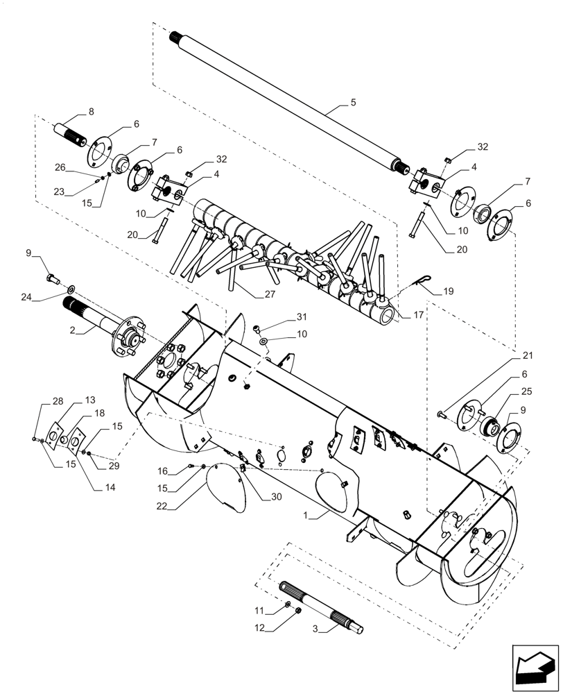 Схема 740591, CASE IH 4F35, розділ 58.120.010 · AUGER ASSY; (Prod Date) after 01-SEP-2019; (VAR) 425230227, 425230237, 425230247, 425230257, 425230607, 425230617, 425230627, 425230637, 425230797, 425230807, 425230817, 425230827