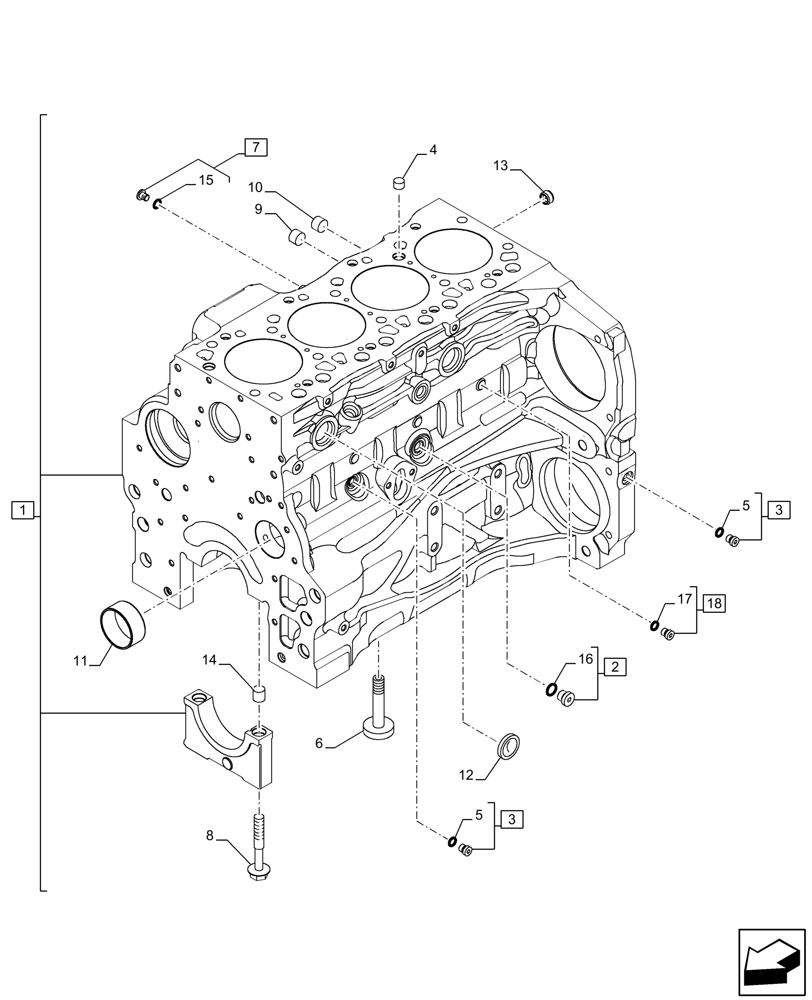 Схема 4895180, CASE IH F4CE9684K J611, розділ 10.000.020 · CRANKCASE