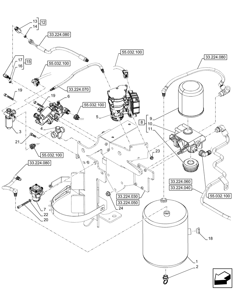 Схема 87638772, CASE IH PUMA 175, розділ 33.224.020 · VAR - 758038, 758041, 758043, 759339, 759341, 759430, 759435, 759436 - PNEUMATIC TRAILER BRAKE, CONTROL VALVE; (VAR) 332429914, 332429915, 332429916, 332429917, 332429918, 332429919, 332432914, 332432915, 332432916, 332432917, 332432918, 332432919, 332435911, 332435912, 332435913, 342548902, 342548903, 342548904, 342548905, 342548906, 342548907, 342554902, 342554903, 342554904, 342554905, 342554906, 342554907, 342556902, 342556903, 342556904, 342556905, 342556906, 342556907, 342564902, 342564903, 342564904, 342564905, 342564906, 342564907, 342570902, 342570903, 342570904, 342570905, 342570906, 342570907