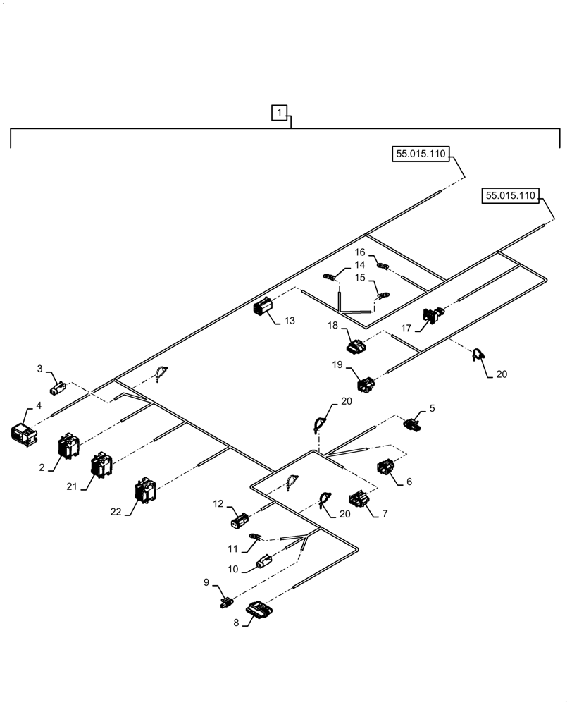 Схема 87696547, CASE IH MAGNUM 400, розділ 55.015.100 · WIRE HARNESS, ENGINE, STAGE V; (VAR) 7ML02GG22, 7ML02GG23, 7MM02GG22, 7MM02GG23, 7MN02GG22, 7MN02GG23, 7MP02GG22, 7MP02GG23, 7MR02GG22, 7MR02GG23