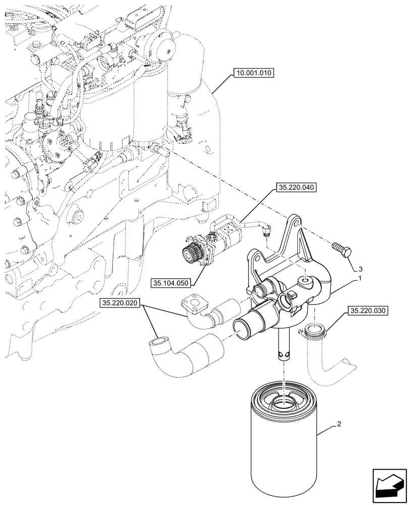 Схема 84581942, CASE IH FARMALL 55C, розділ 35.220.010 · VAR - 332785, 390831, 743595, 743596 - HYDRAULIC OIL FILTER; (VAR) 332785476, 332785477, 333785477, 333785478, 335785477, 335785478, 340618472, 340619472, 340620472, 340621472, 390831479, 390831480