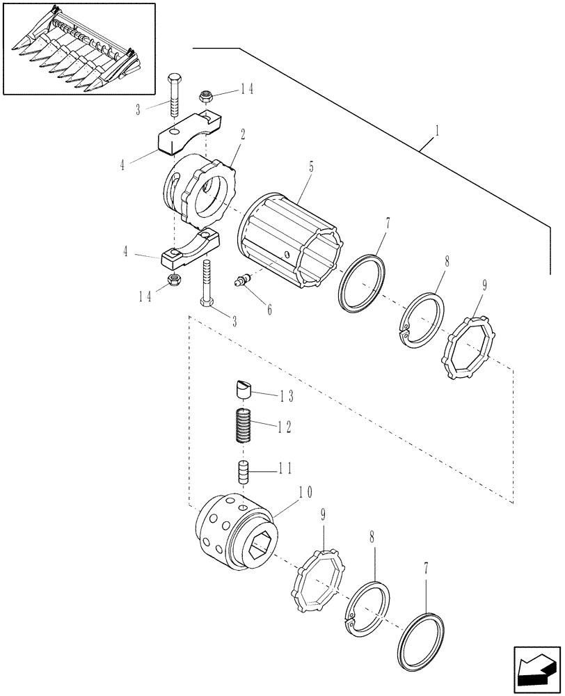 Схема 87572474, CASE IH 3416-30, розділ 20.13.29 · ROW UNIT, RADIAL PIN SLIP CLUTCH