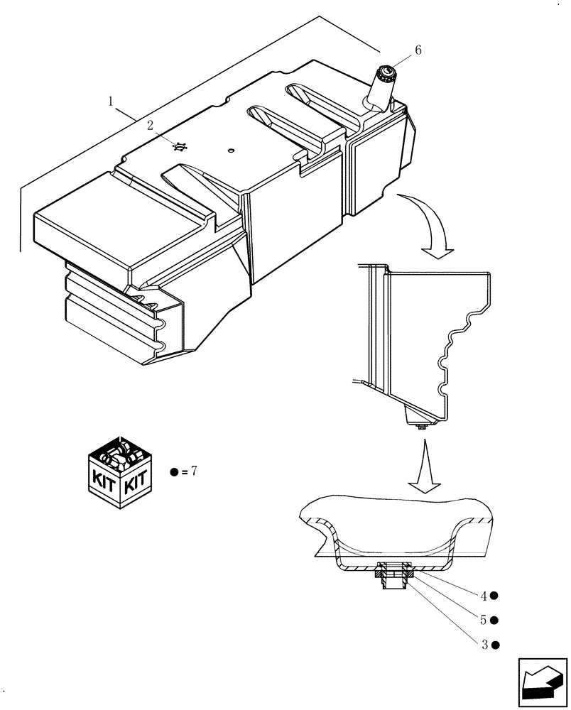 Схема 87676817, CASE IH 7230, розділ 10.216.03 · TANK, MAIN FUEL