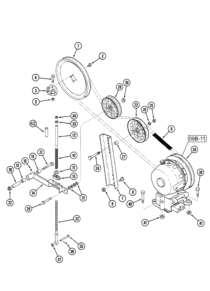 Схема 247430A1, CASE IH 1020, розділ 09B-09 · KNIFE DRIVE