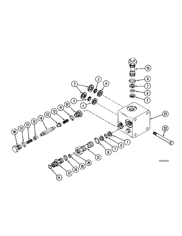 Схема 192288A1, CASE IH 2166, розділ 6-34 · HYDROSTATIC MOTOR, UP TO S.N. JJC0176499, SINGLE SPEED, RELIEF VALVE BLOCK